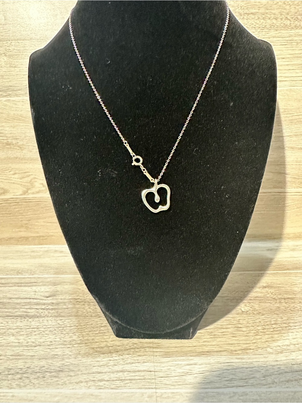 Tiffany & Co. Silver Apple Pendant Necklace